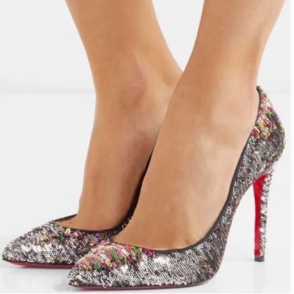 Christian Louboutin Pigalle Follies 100 sequined!
